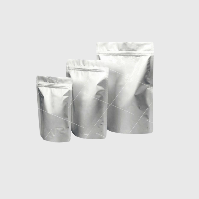 Túi zipper bạc đáy đứng